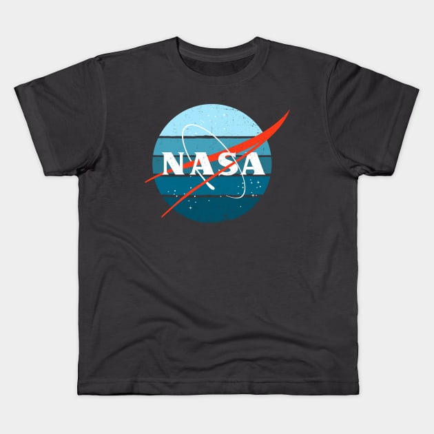 Nasa Retro logo Kids T-Shirt by OniSide